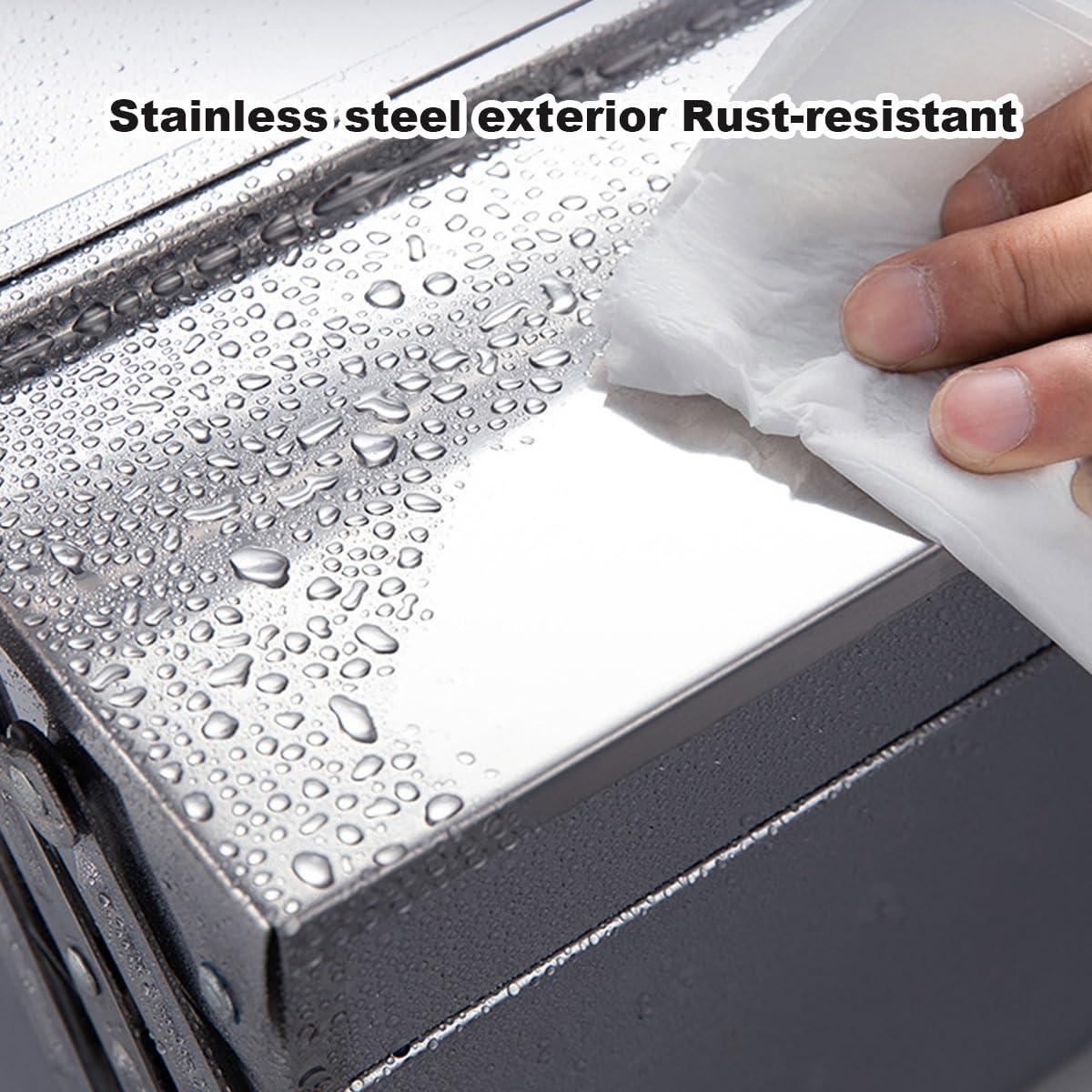 Cassetta degli attrezzi in metallo a 3 strati e 5 vassoi con maniglie a tutta lunghezza e design con foro di bloccaggio, cassetta degli attrezzi portatile da 21 pollici(3-Layer(L21''X W8''X H8''))