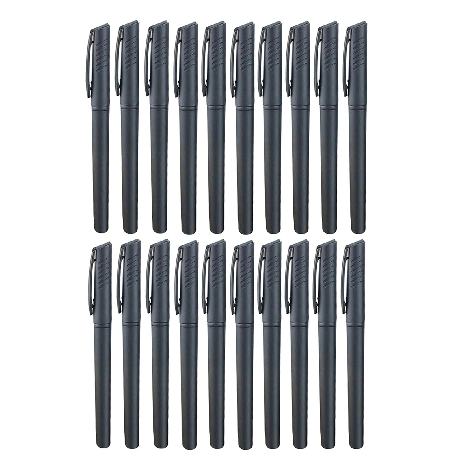 Długopis z atramentem neutralnym Długopisy kulkowe z matowym korpusem, tusz żelowy, 0,55 mm, wielokolorowe, opakowanie 10 szt.(Black20pcs)