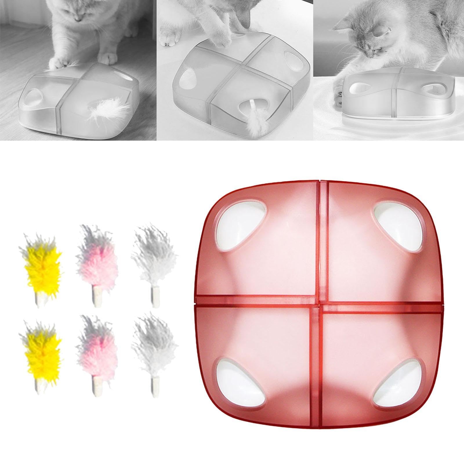 Juguete Interactivo para Gatos, Gatos Electrónicos con Táctil, Muebles de Protección Divertidos, Regalos para Mascotas, Juguete para Mascotas, reemplazo Rojo