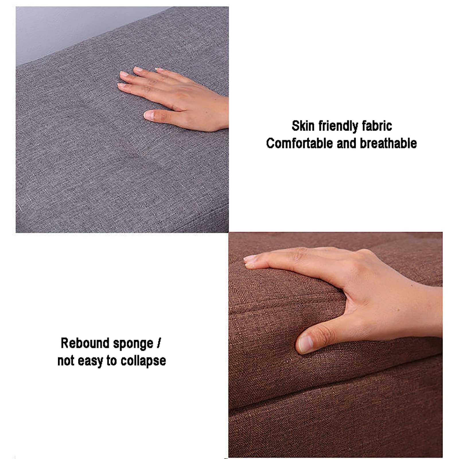 Banco de Almacenamiento Grande con Tapa abatible y Asiento Acolchado, baúl Rectangular de Lino para Dormitorio, Color 3, 120 x 40 x 40