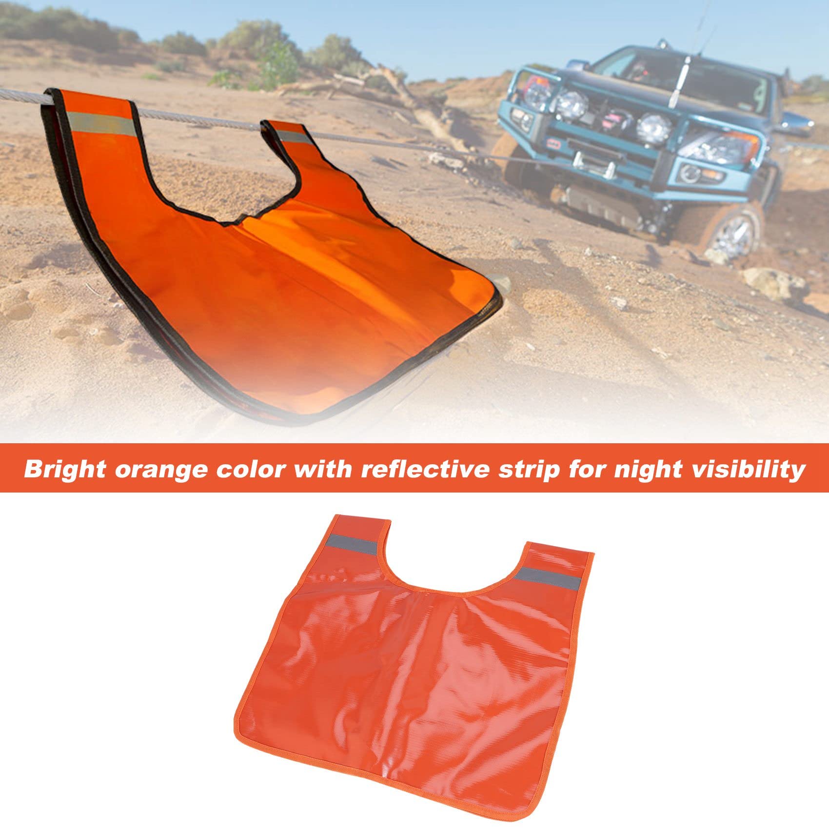 Plus + Coperta per Smorzatore per Fune per Verricello nel PVC Resistente e Resistente con Coperta per Smorzatore per Impermeabile per Verricello Tascabile