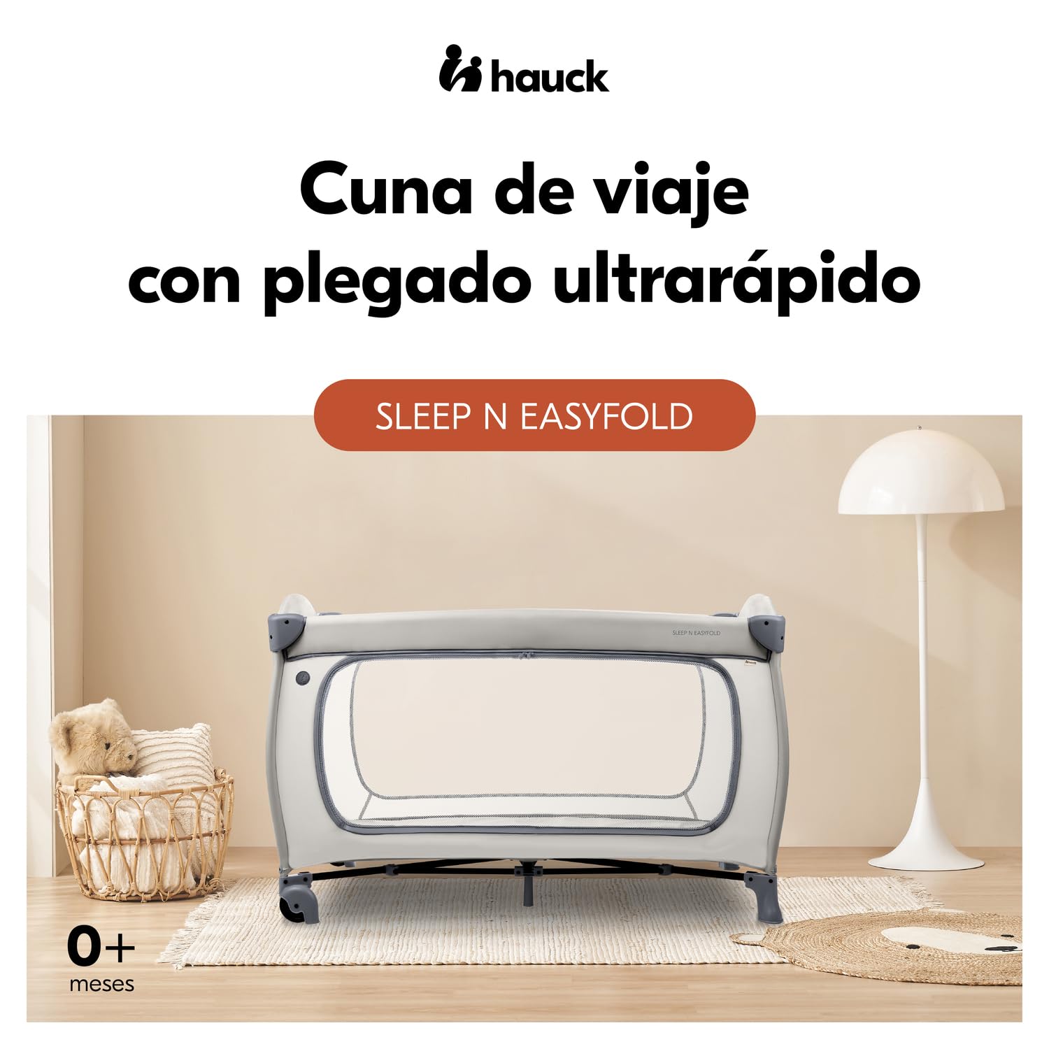Hauck Sleep N Easyfold Cuna de Viaje Bebe - Montaje Ultrarrápido - Gris