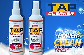 Chemwit - Tap Cleaner for Bathroom Hard Water (400mL) - Safe Spray Limescale Remover for Faucets, Shower Glass, Bathroom Fittings with Corrosion Protection - Removes Rust, Lime Scale and Stains