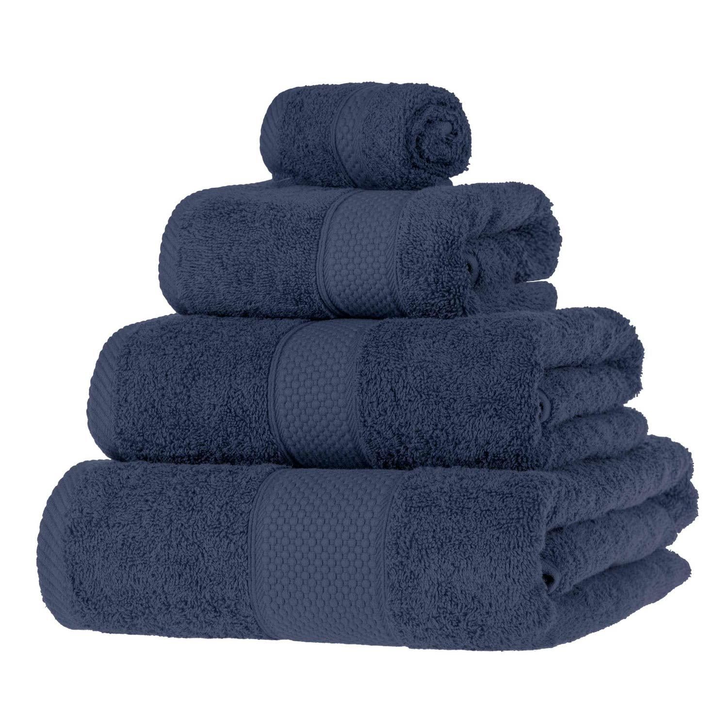 HOMESCAPES Light Blue Turkish Cotton Set of 4 Face Cloths Flannel Super Soft Thick & Absorbent 500 GSM Towel Heavy Weight for everyday Luxury — view 98