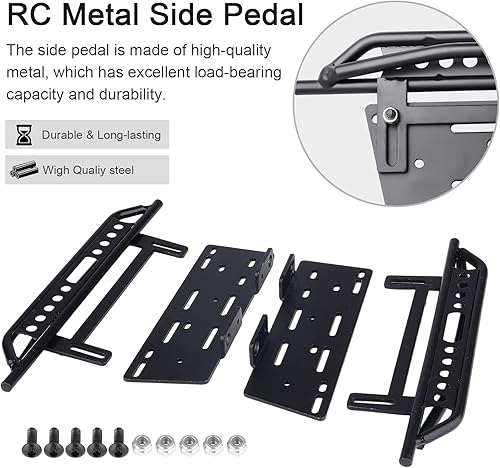 Miniatura 3 de Pedales de coche RC Junta lateral 2 unids RC escalones placa deslizante roca para 1:10 RC Crawler Axial SCX10 II 90046 Redcat Gen 7