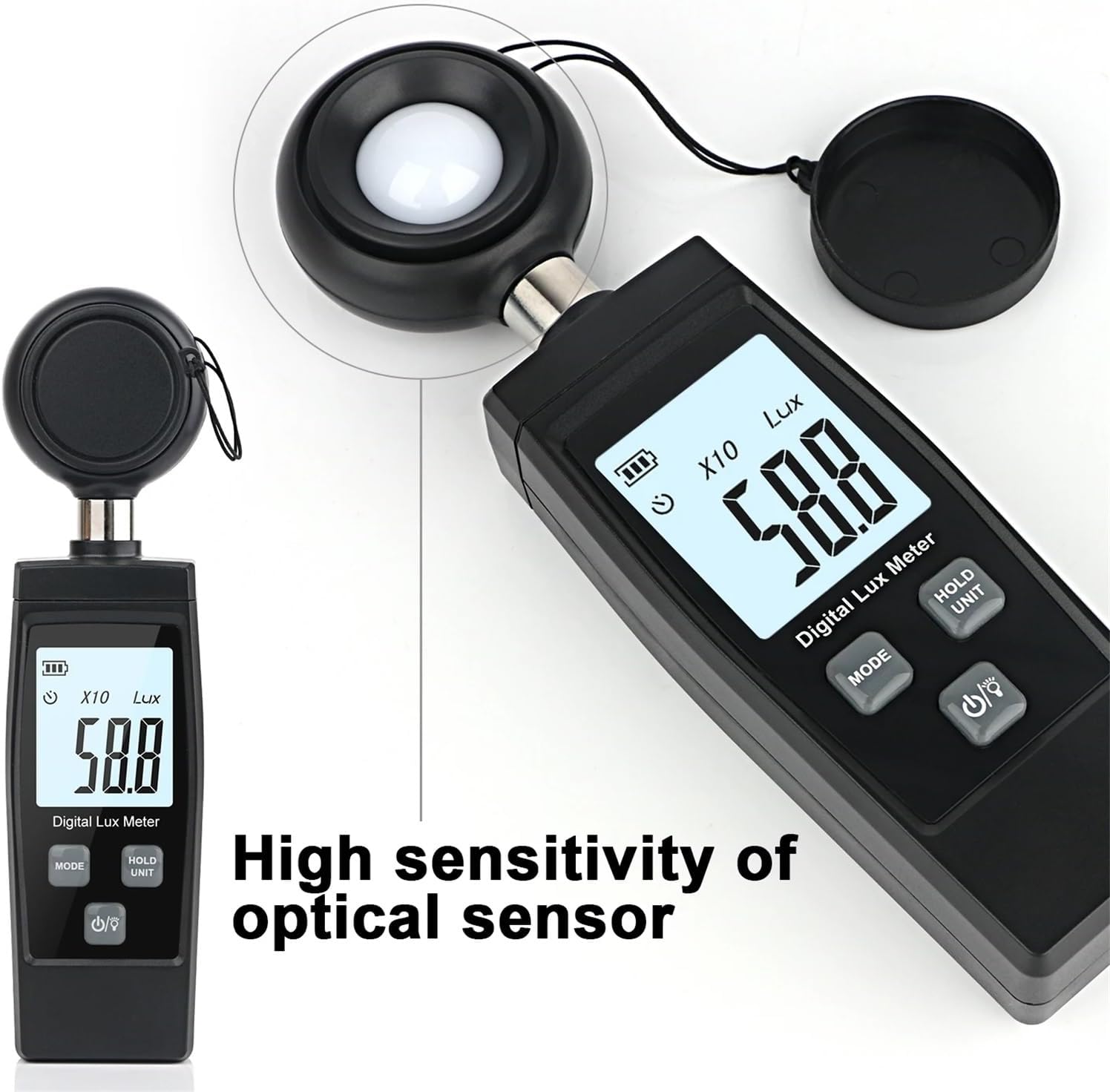 Light Meter, Light Illuminometer Photometer Lumen Tester Luminance Meter 200000 LUX Digital,Light Meter Photography