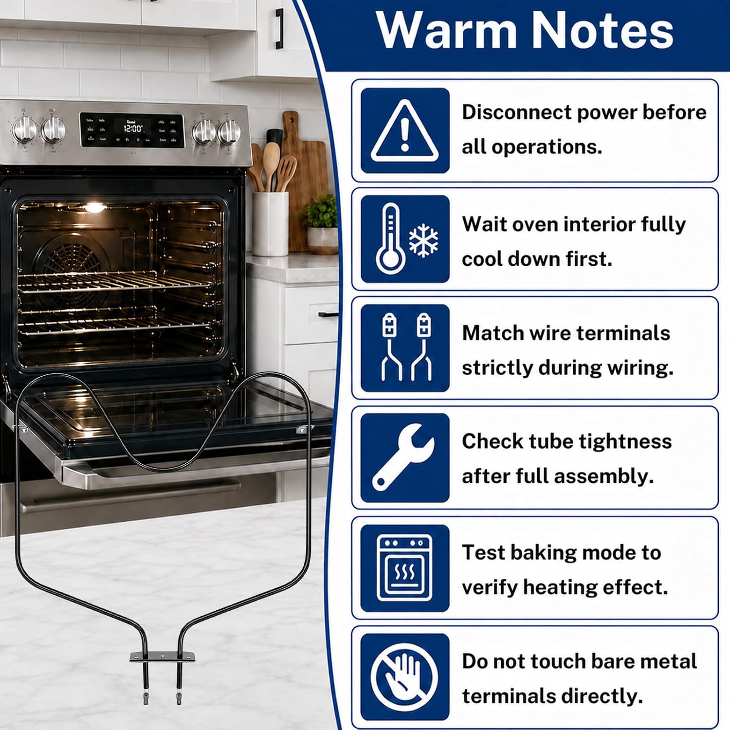 WP308180 Range Oven Bake Element 240V 2600W For Roper Kenmore