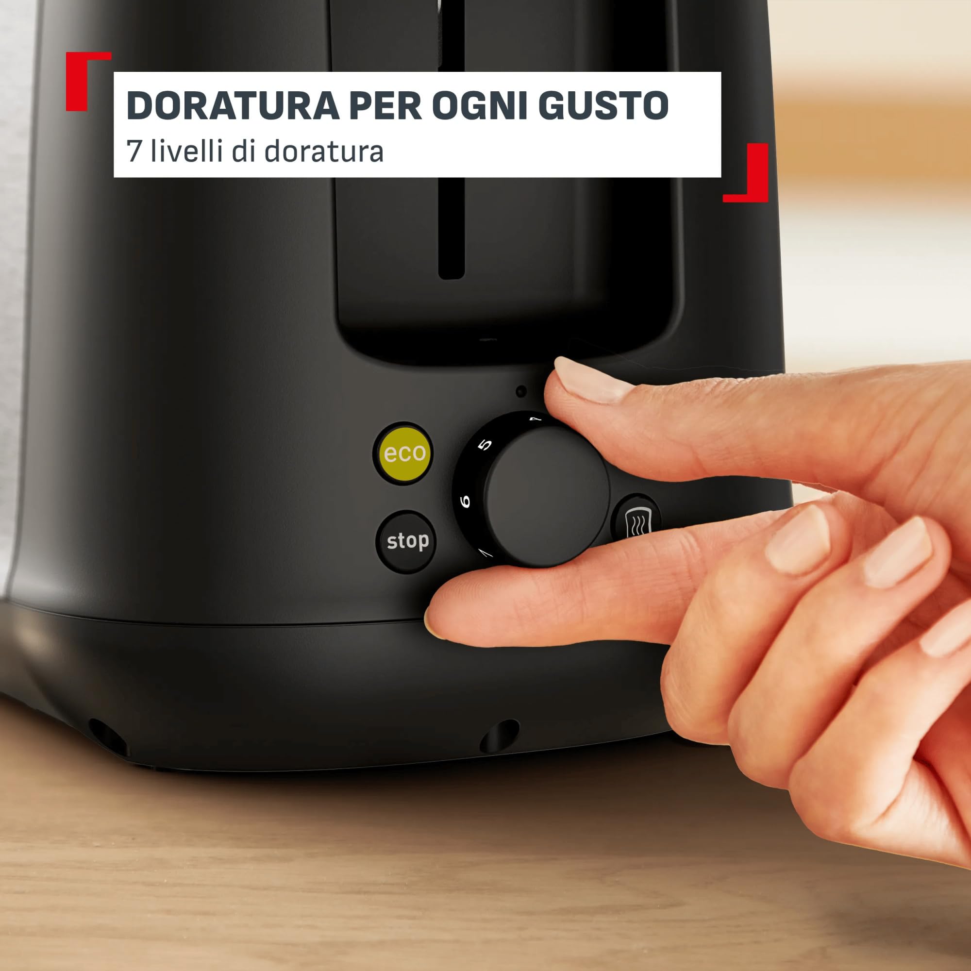 Tefal Subito, Tostapane 2 Fessure Lunghe, Opzione Riscaldamento 1 Fessura, Fessure Extra Lunghe, Leva Di Sollevamento Extra Alto, TL342DE0