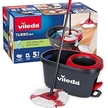 Vileda Turbo 2in1 Complete Cleaning Set, 130 cm Extending Handle, Triangle Head