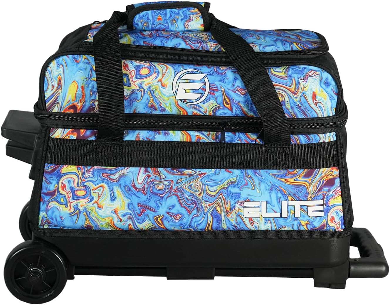 ELITE Basic Bowling Bag Double (2) Ball Roller with Rolling Wheels