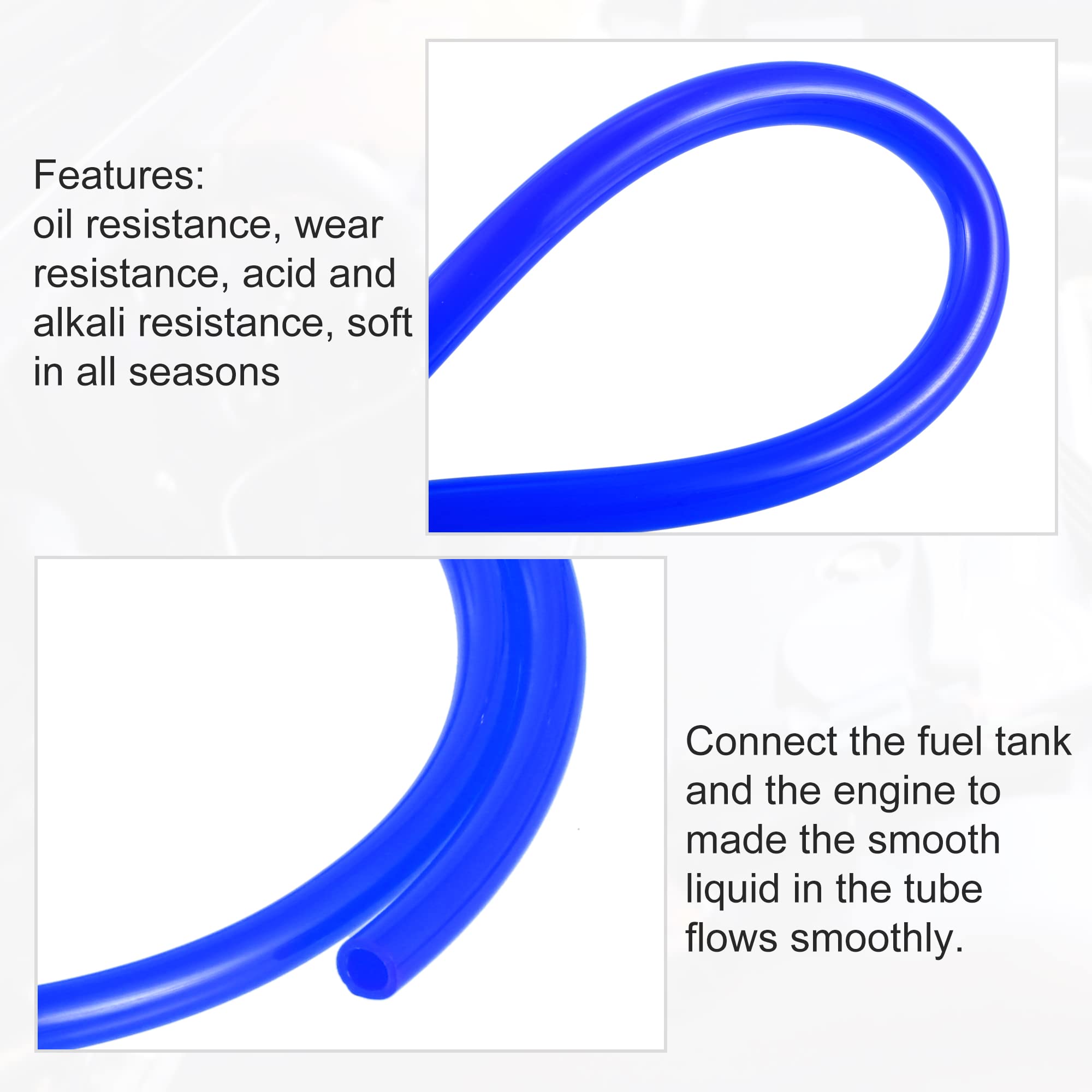 New Olym 0.2''x118''(5mm X 3m) Universal Fuel Vent Line Hose Petrol Gas Oil Tube