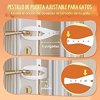 Vista 3 de TGIOW Pestillo de Puerta para Gato, 2 Piezas Tope de Puerta de Gato Pestillo de Puerta para Mascotas para Mantener al Perro Fuera de la Caja