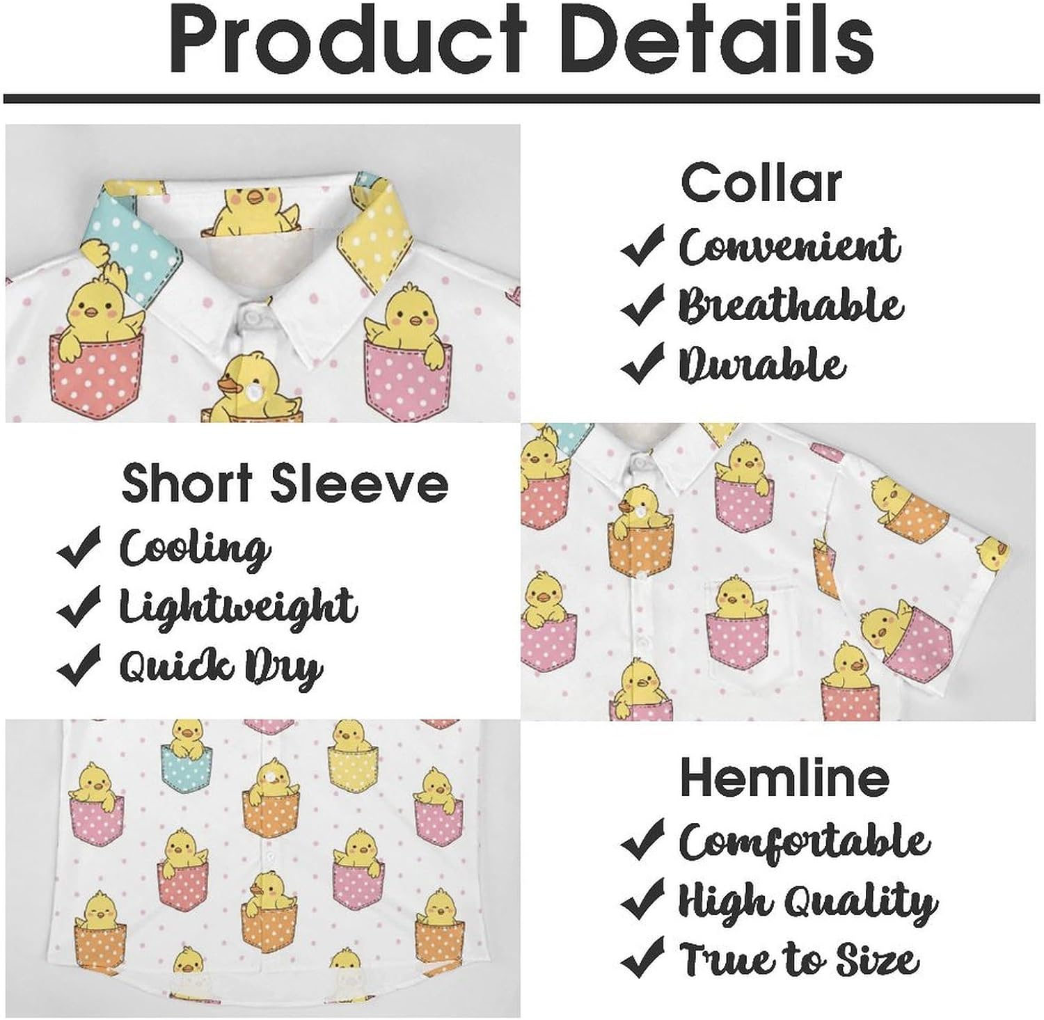 Men's Button Down Shirts Casual Short Sleeve Summer Beach Vacation Shirt with Pocket