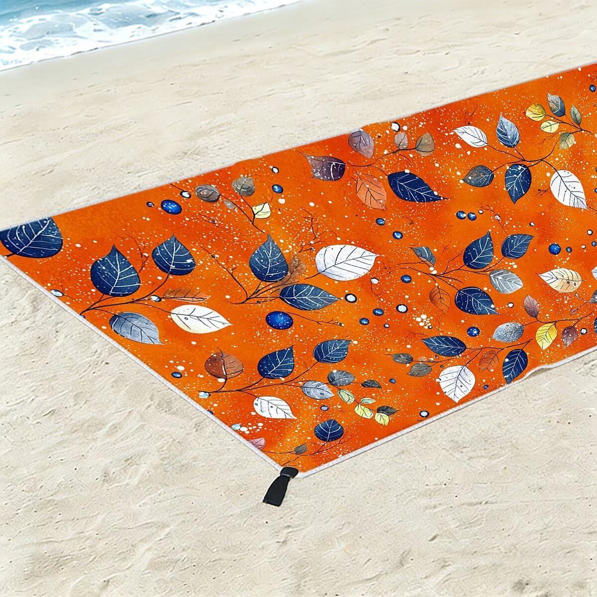 Ręcznik plażowy z mikrofibry, duży 100 x 220 cm, zestaw 2 szt., szybkoschnący, ręcznik do sauny, ręcznik fitness, palony pomarańczowy, chłonny ręcznik kąpielowy, ręcznik sportowy, bez piasku, ręcznik