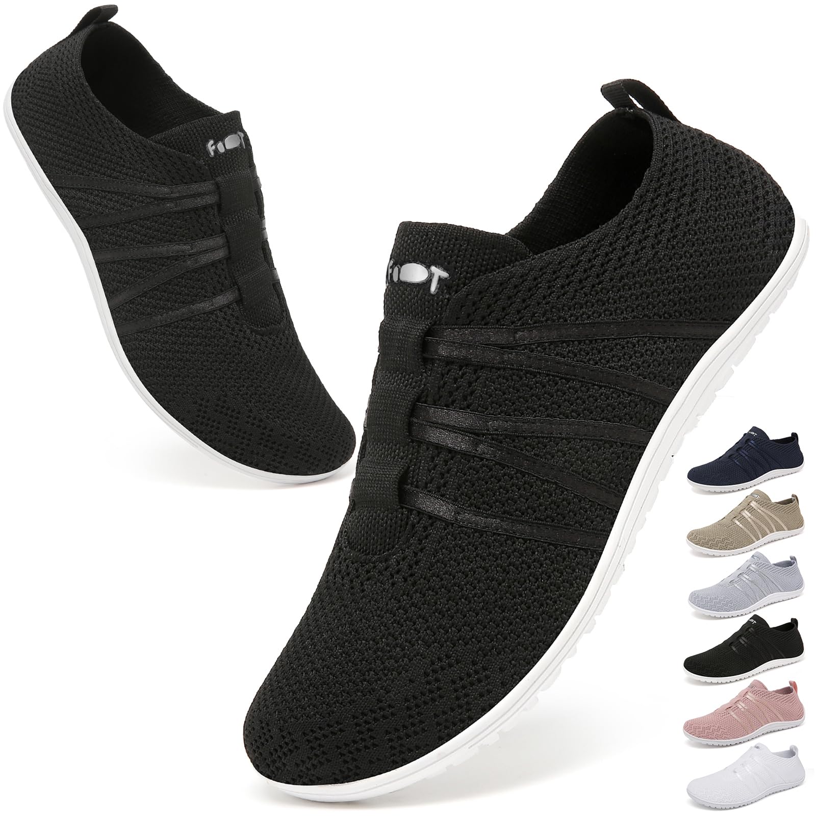 Wizshoe Barefoot Hombre Mujer Zapatillas Minimalistas Ligeras Flexibles Respirable Zapatos Zero Drop Soles