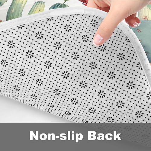 Miniatura 4 de TheBlackSpot Alfombras de baño de flores de cactus tropicales del desierto, 20 x 31 pulgadas, juego de 3 alfombrillas de baño de 16 x 24 pulgadas, 3