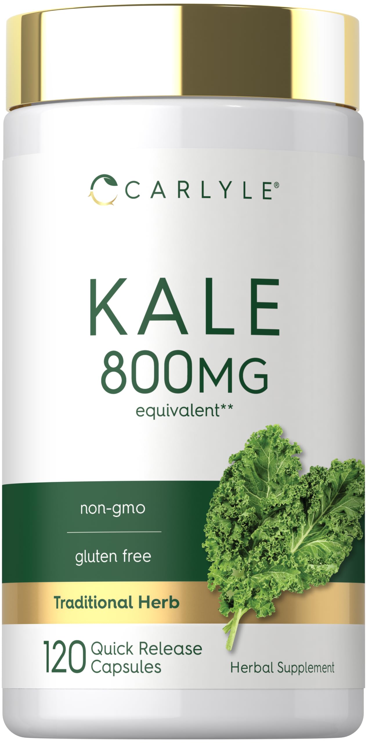 Carlyle Kale Supplement | 120 Capsules | Herbal Leaf Extract Formula