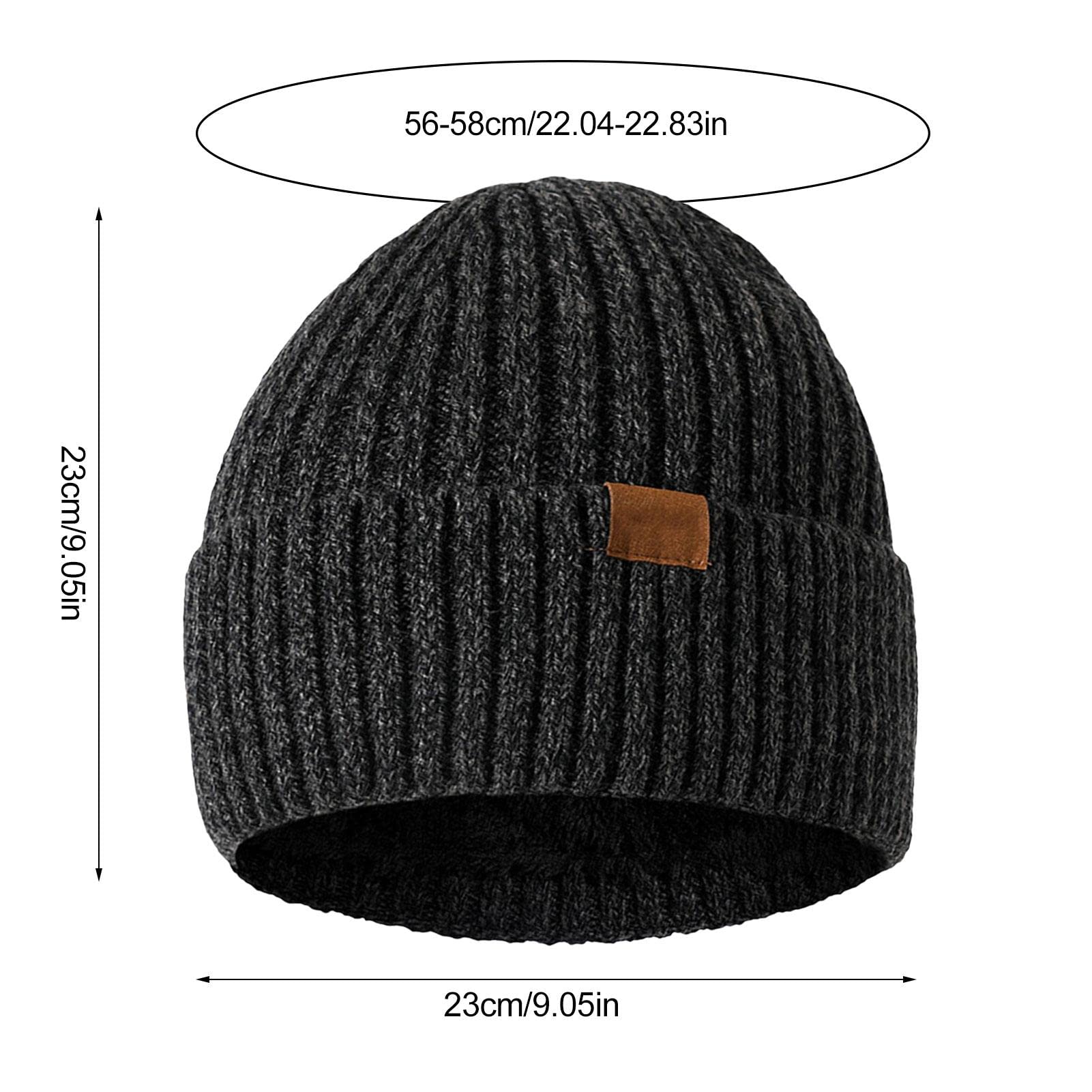 Kit Com 2 Gorros De Inverno IYEBRAO - Malha Acrílica, Punho Longo E Ajustável
