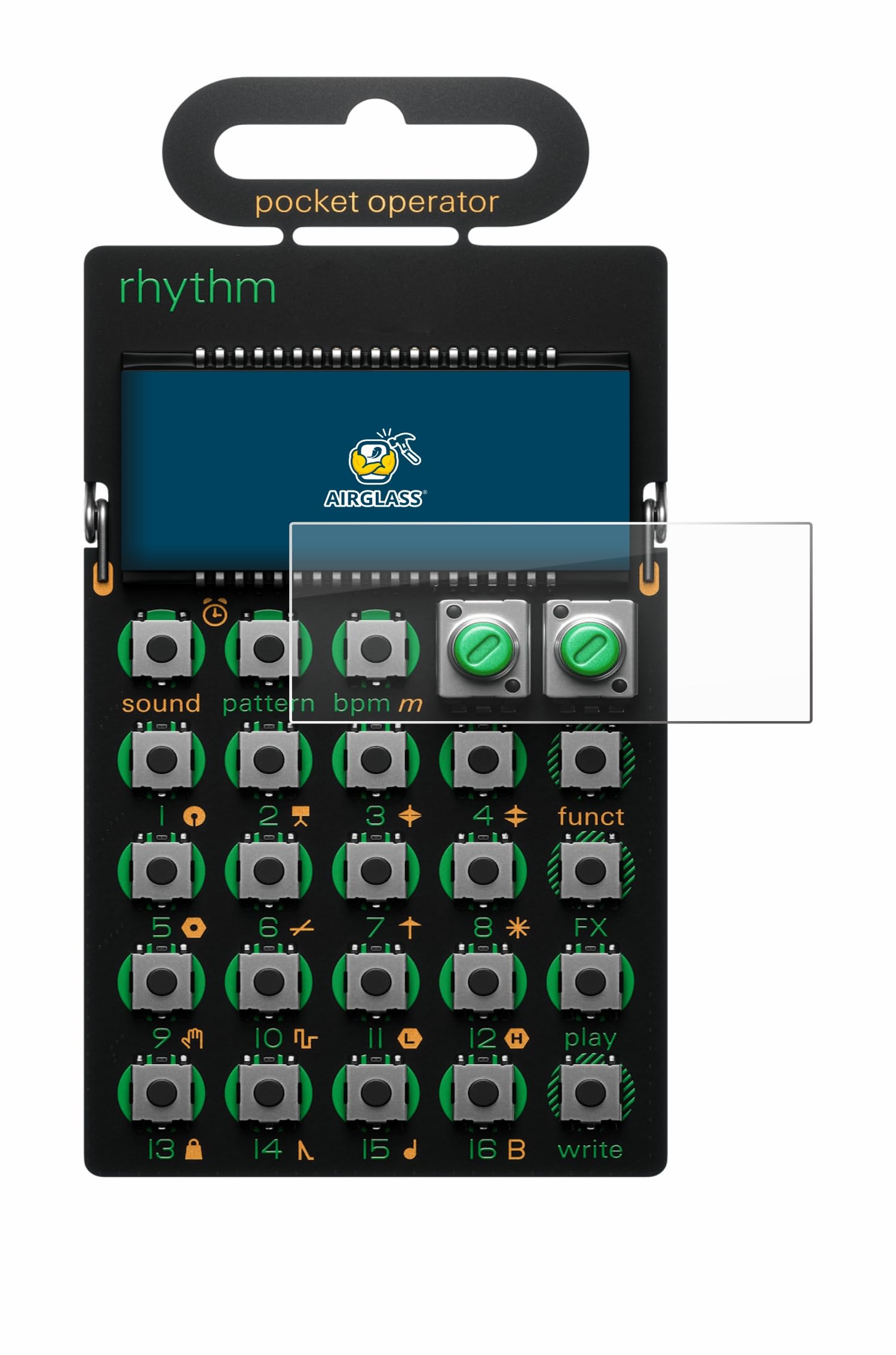 brotect Glass Screen Protector Film Compatible with Teenage Engineering PO-12 Rhythm - Glass-Foil 9H Protection [Scratch Resistant, High Clarity]