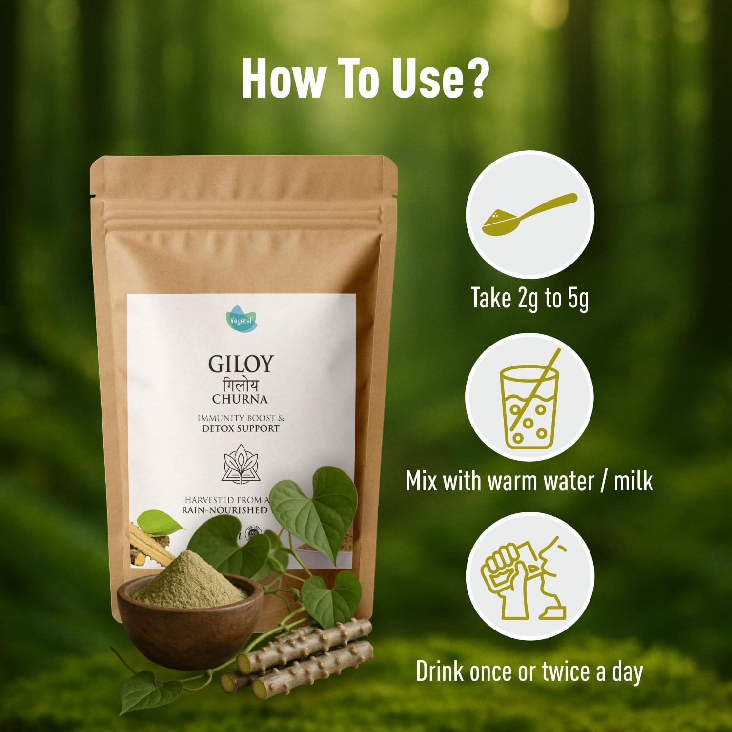 Vegetal Giloy Churna Powder 180g — Amazon image 5