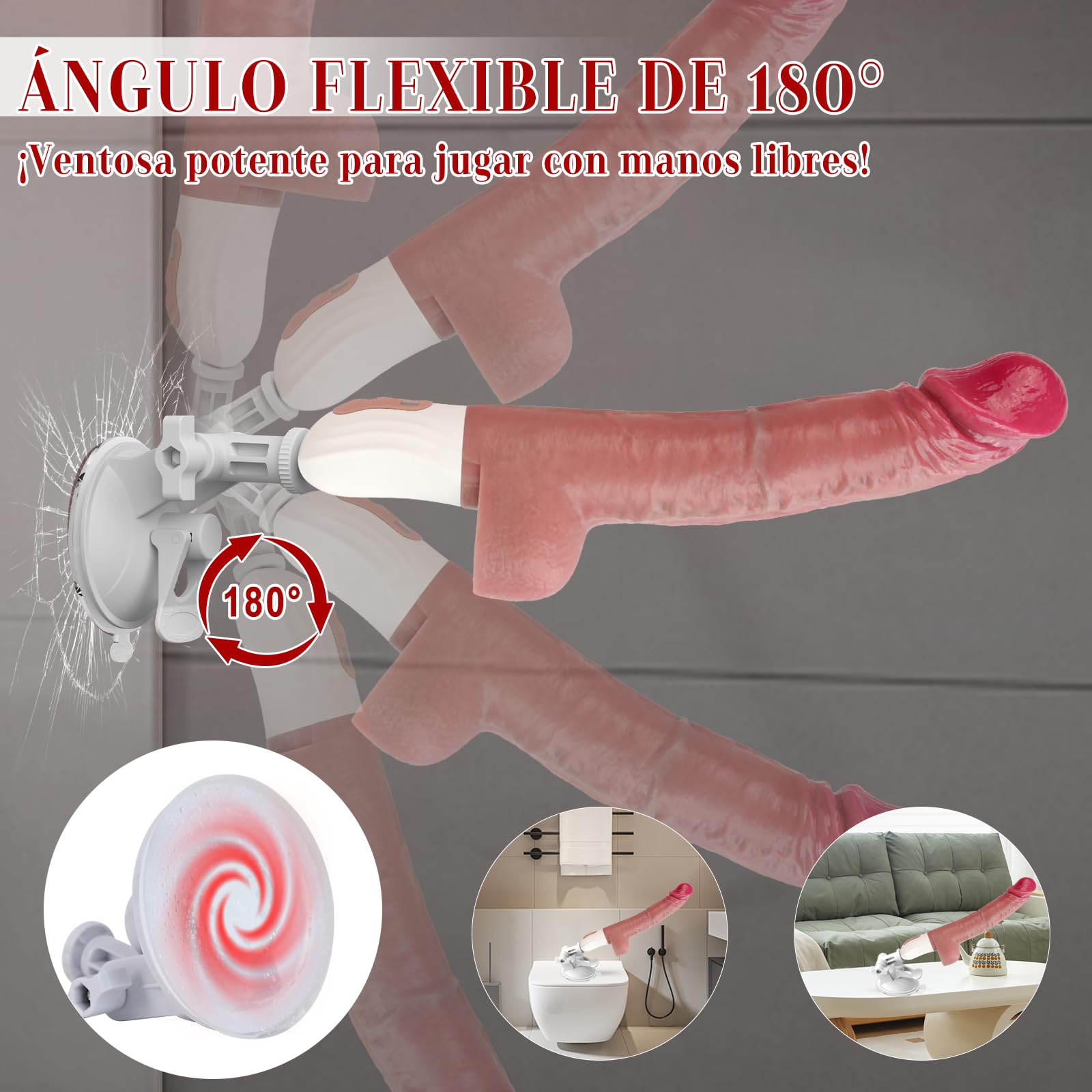 Dildo Vibradorador Mujer Juguetes Eróticos - Sex Machine Juguetes Sexuales Anales Consoladores para Mujer con Vibración, Eempuje y Balanceo, Dildo Anal Juguetes Eróticos para Pareja Sexuales Adultos