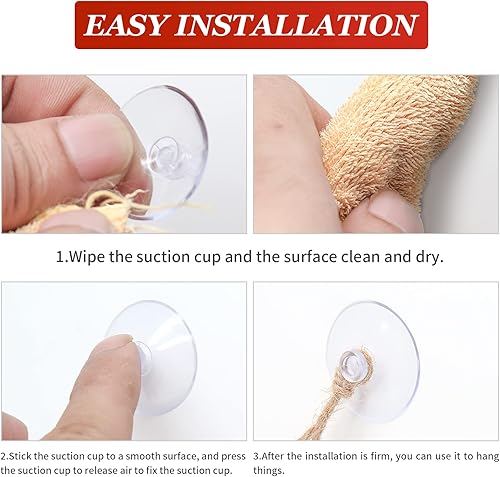 Miniatura 6 de Litoexpe 30 ventosas transparentes sin ganchos sin agujeros, pequeñas almohadillas profesionales para decoración y organización del hogar, 1.2