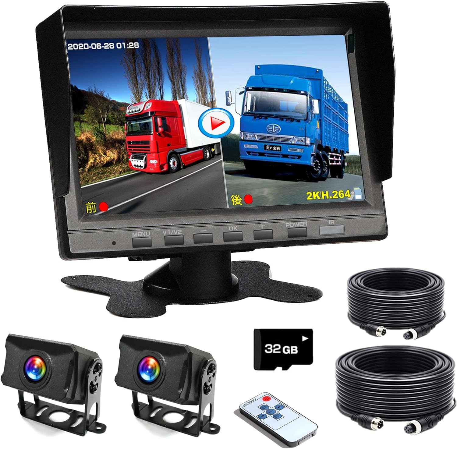 山善] ポータブル DVDプレーヤー ヘッドレストモニター 10.1インチ 2台