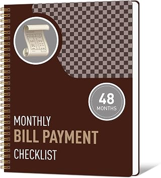 TREES Monthly Bill Payment Checklist, 4-Year Bill Organizer and Planner