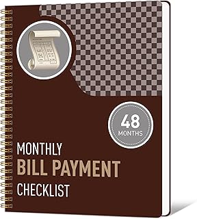 TREES monthly bill payment checklist & Financial Planner Notebook – 4-Year Budget Organizer with 960 Bill Records, Income & Expense Tracker, Debt Payoff Log, and Savings Goals