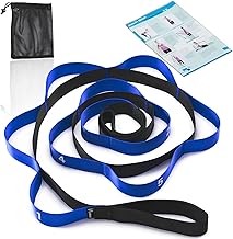 Stretching Strap with Loops, Leg Stretch Bands for Exercise, Yoga Strap for Physical Therapy, Fascia Stretcher Belt