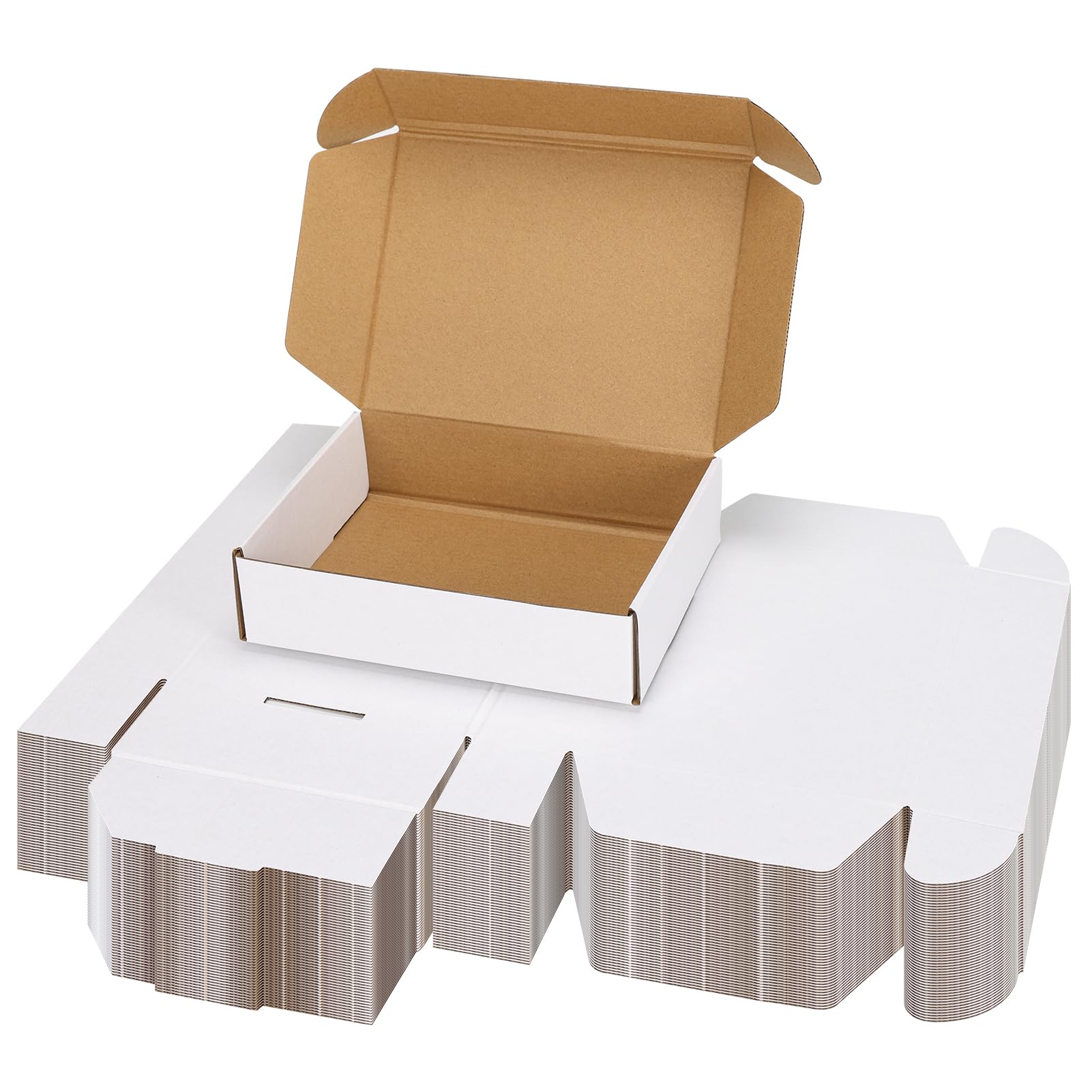 pharege 8x6x2 inch shipping boxes 50 pack white, tab lock tuck top mailer boxes for packaging small business, cardboard gift boxes for wrapping mailing present
