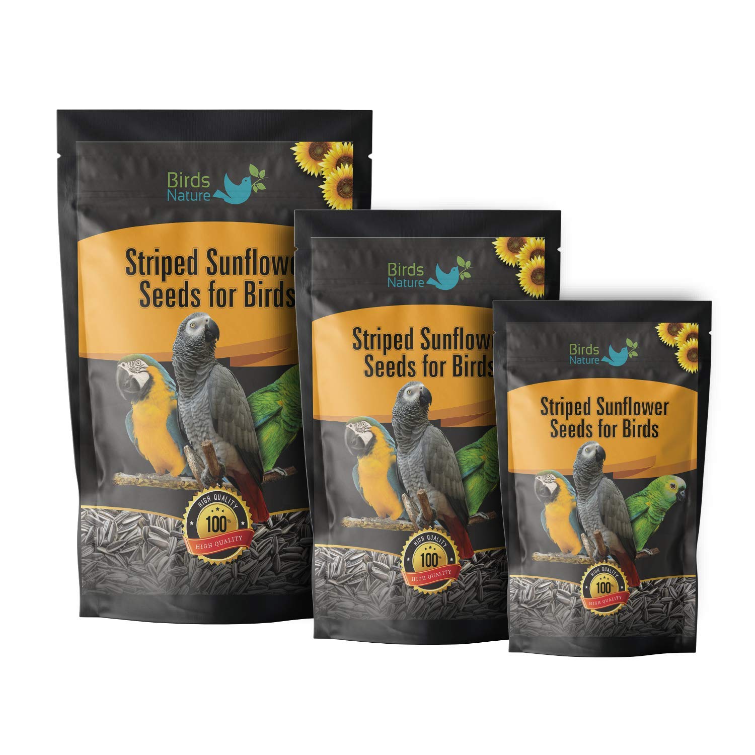 BirdsNature Imported Large Size Sunflower Bird Seeds Food for Gray Parrot,Indian Parrot, Macaw,Cockatoo and Exotic Birds(500g) (B07VL1WYLL) Amazon Price History, Amazon Price Tracker