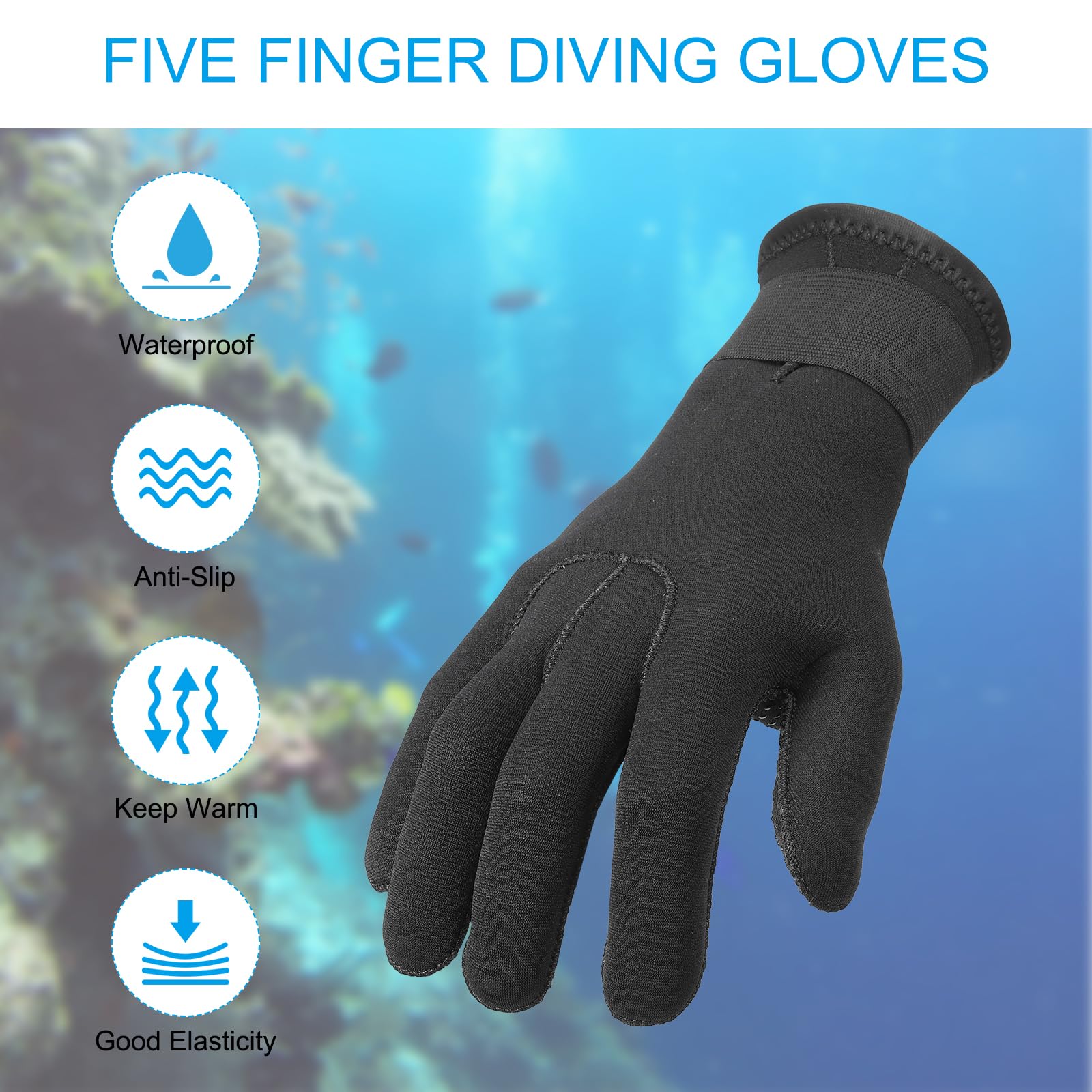 PATIKIL 3mm Neoprene Diving Gloves - Image 4