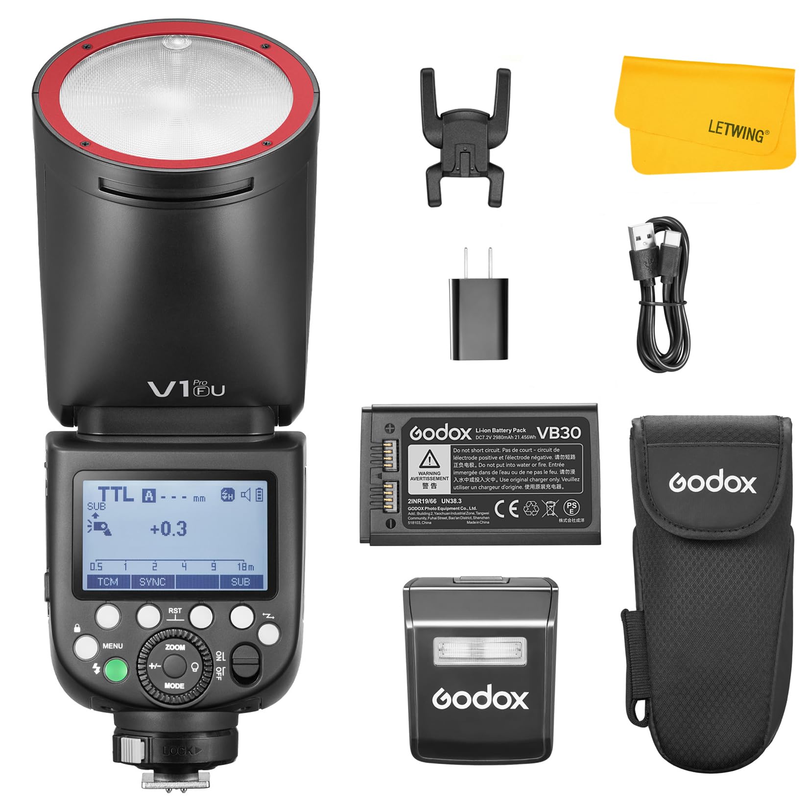 Amazon.com : GODOX V1 Pro F V1Pro-F Flash for Fuji, 2.4G TTL