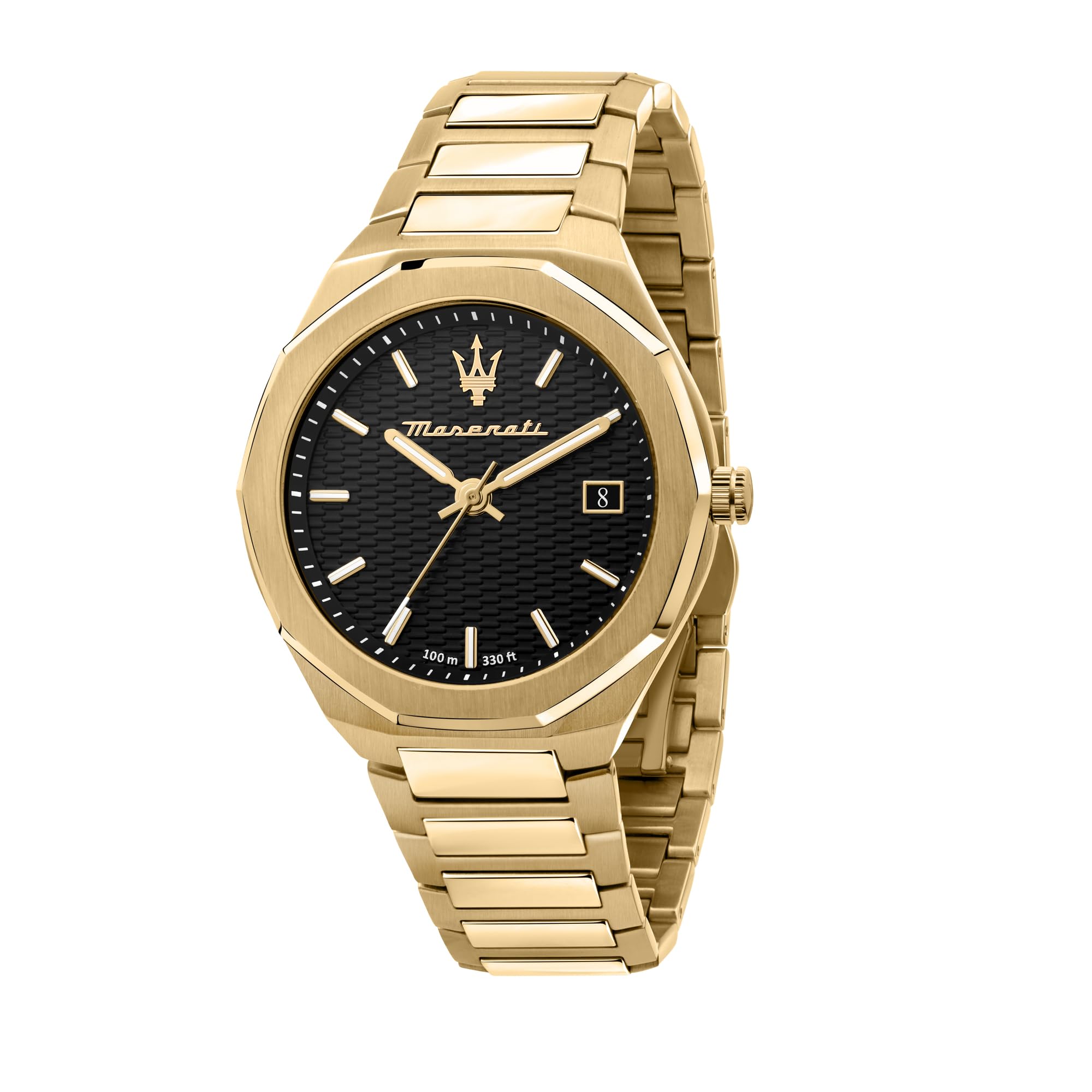 MaseratiReloj Hombre, Colección Stile, Cuarzo, Tiempo y Fecha, en Acero, PVD Oro - R8853142004