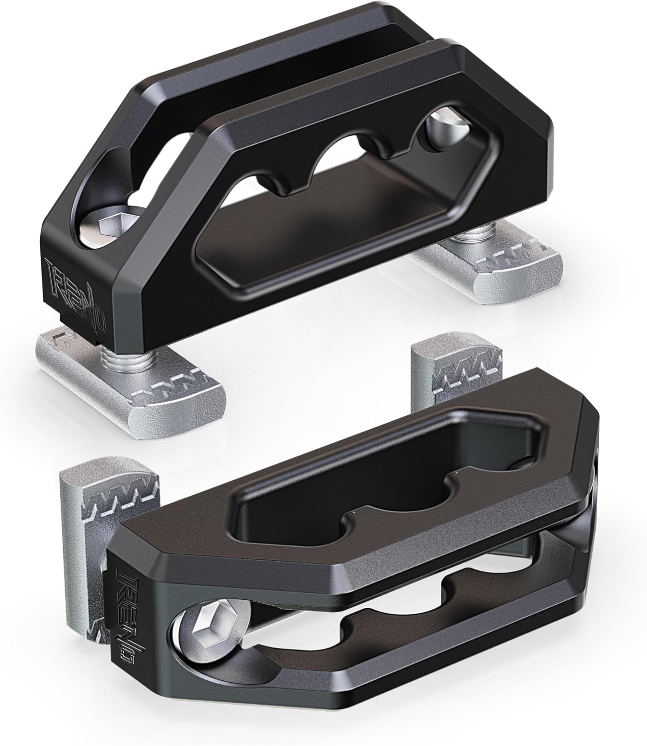 RENO Frontier Tie Down Anchors, Aluminum Utili-Track Bed Rail System Bed Rail Cleats Compatible with 2004-2026 Titan 2005-2025 Frontier - Replaces OEM 999T7-ZV00A 999T7ZV00A (Red, 2PCS)