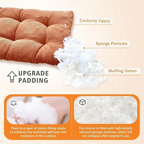 Miniatura 4 de Cojines de banco personalizados, cojín de banco antideslizante de 4 pulgadas de grosor para muebles de interior, cojines de asiento de columpio para