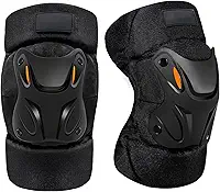 Protetores de Joelho e Cotovelo Ajustáveis para Moto Equipamento Proteção Contra Quedas Respirável com Faixa Refletora Multiesportivos