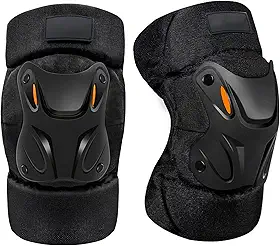 Protetores de Joelho e Cotovelo Ajustáveis para Moto Equipamento Proteção Contra Quedas Respirável com Faixa Refletora Multiesportivos