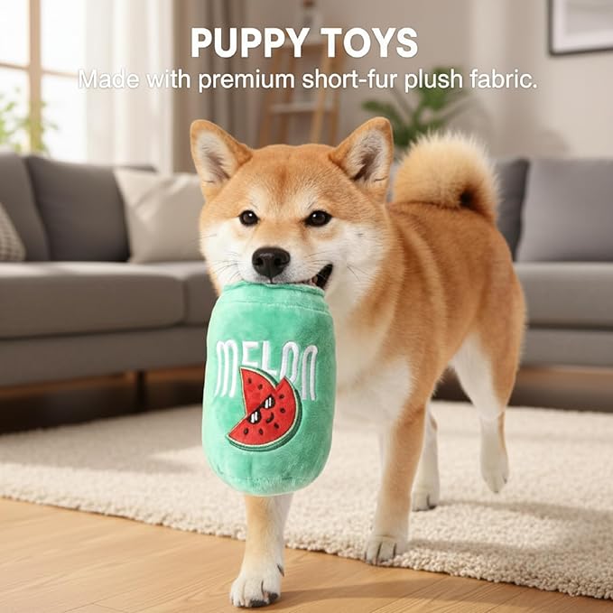 Juguete Mordible y Sonoro para Perros, Interactivo, con Chirriador, Rosa miniatura 2