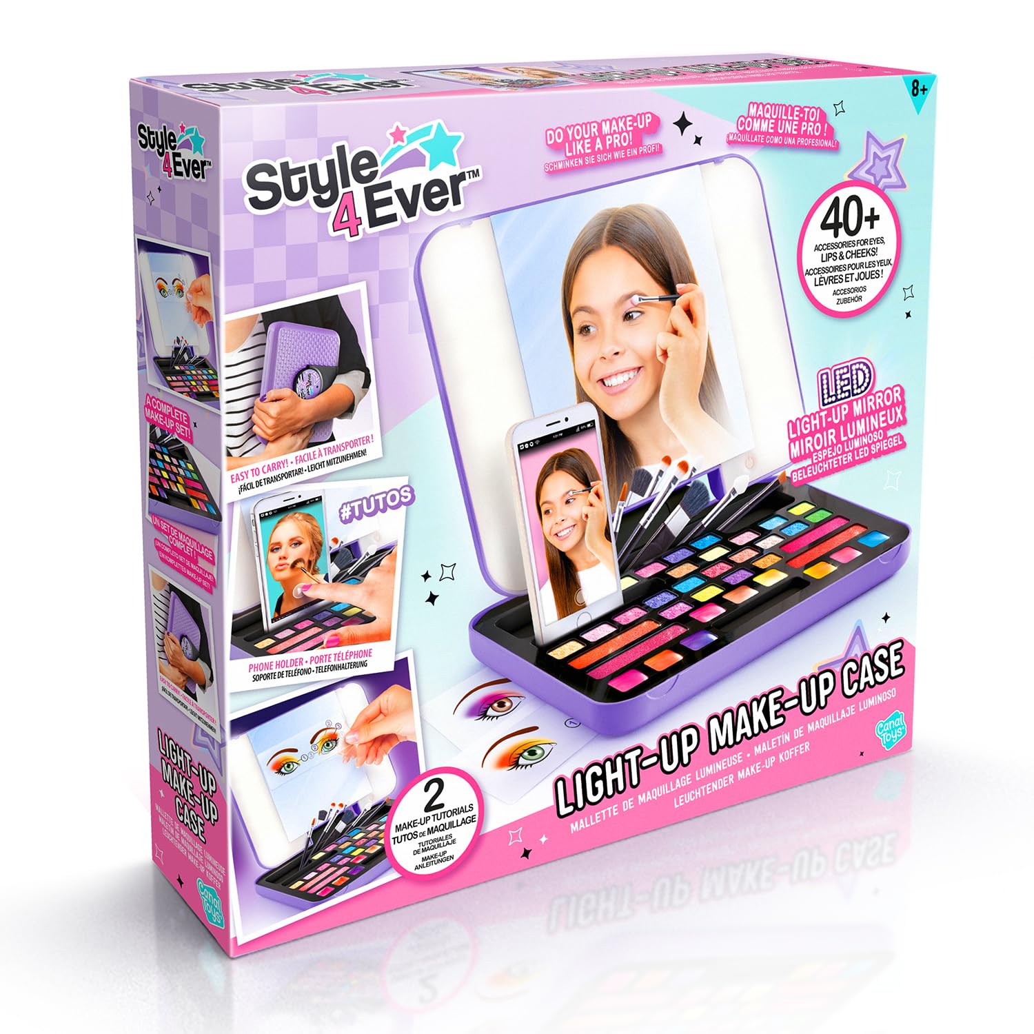 Canal Toys Make Up Style 4 Ever-Mallette Miroir LED Lumineux, Maquillage, pinceaux et Porte-téléphone-dès 8 Ans-OFG 247, Multicolore