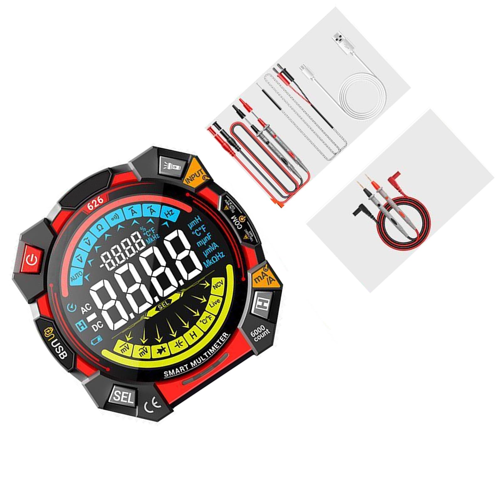 Fromceo Nib Pen Multifunction Digital Multimete Truerms Handheld High Precisions Tester Ncv Votage Current Resistance Digital Multimeter Tester