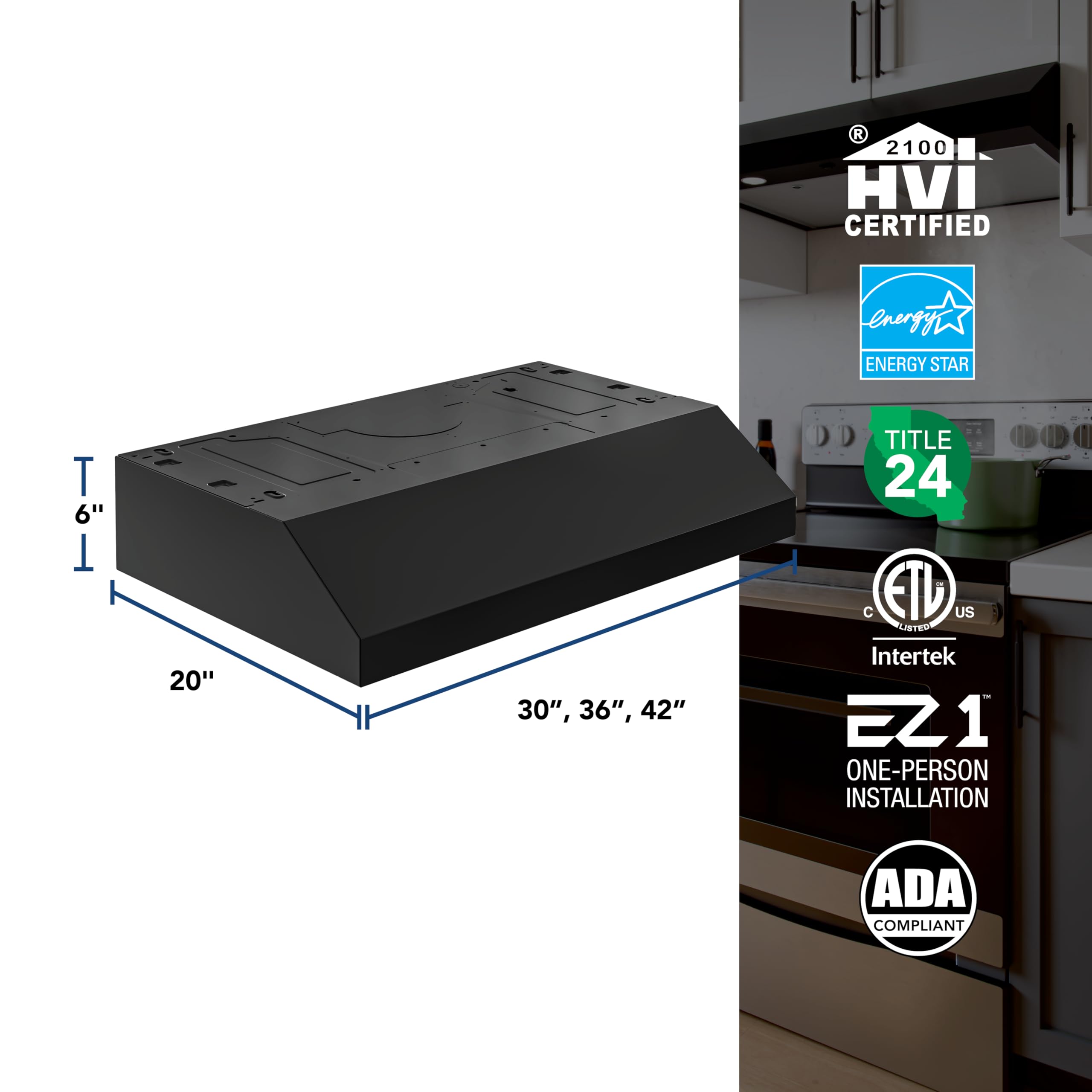 com: Broan-NuTone 30-Inch Black Under Cabinet Range