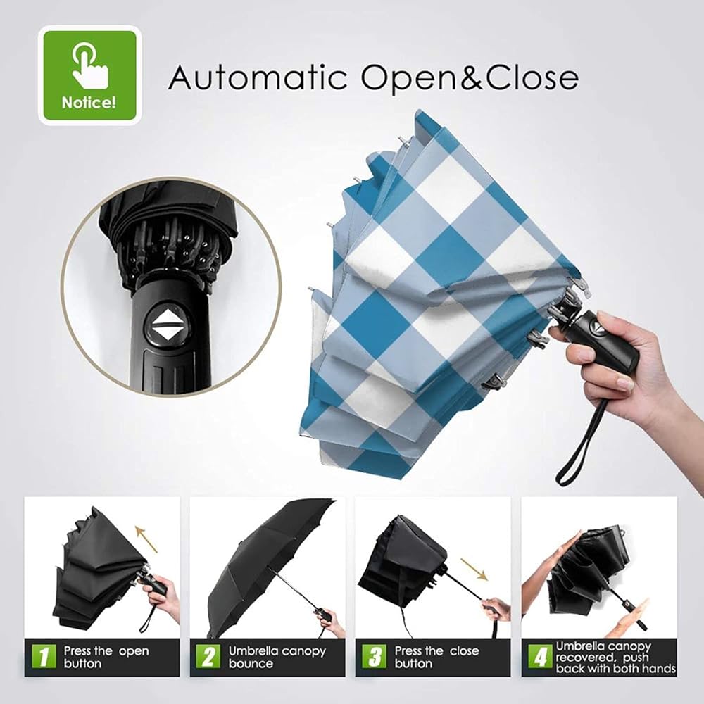 折りたたみ傘　晴雨兼用　チェック(青) 折りたたみ傘 晴雨兼用 チェック(青) セール】 【UVカット】晴雨兼用