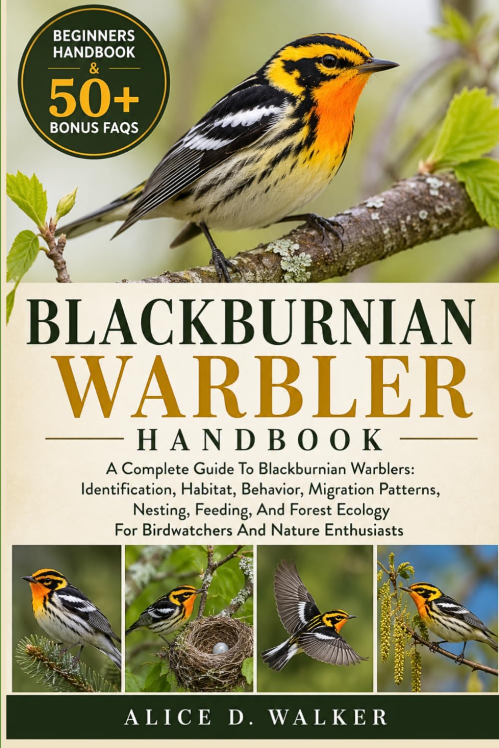 BLACKBURNIAN WARBLER HANDBOOK: A Complete Guide To Blackburnian Warblers: Identification, Habitat, Behavior, Migration Patterns, Nesting, Feeding, And ... For Birdwatchers And Nature Enthusiasts