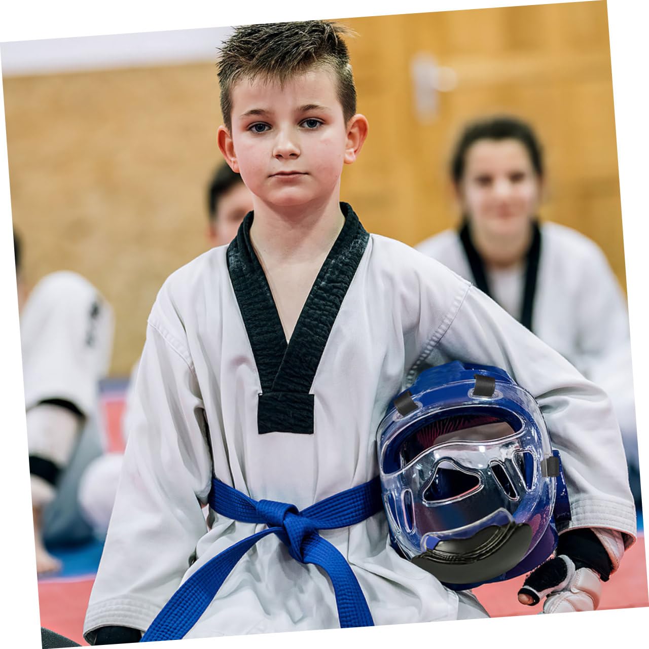 TOPBATHY Maschera Protettiva per Viso Protezione Completa 2 Pezzi Taekwondo in Plastica Rinforzata Leggera per Allenamento e Sparring Arti Marziali