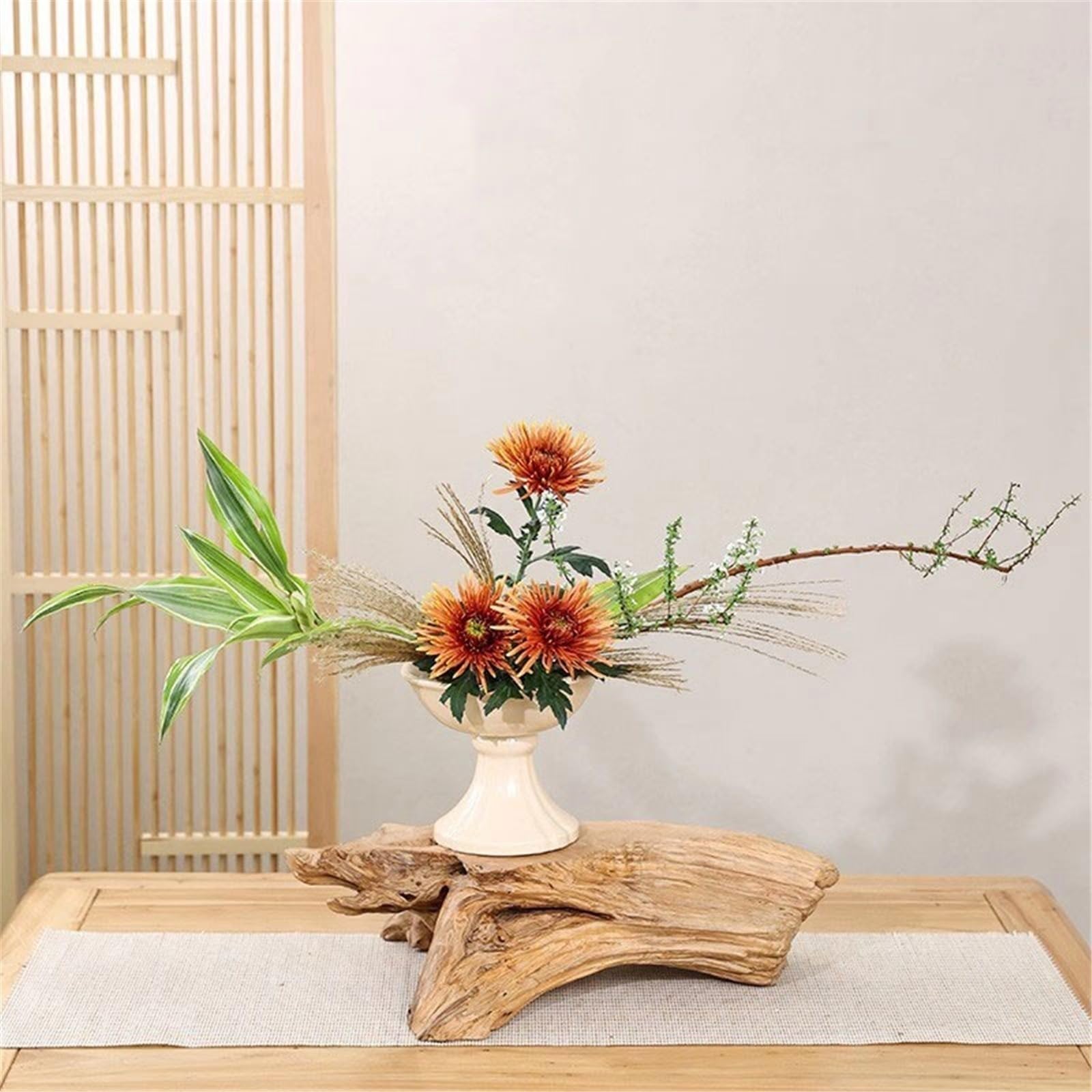 Sottovasi per Fiori Vassoio raccogligocce in Ceramica con piattino for composizioni Floreali Gambe Alte Vaso