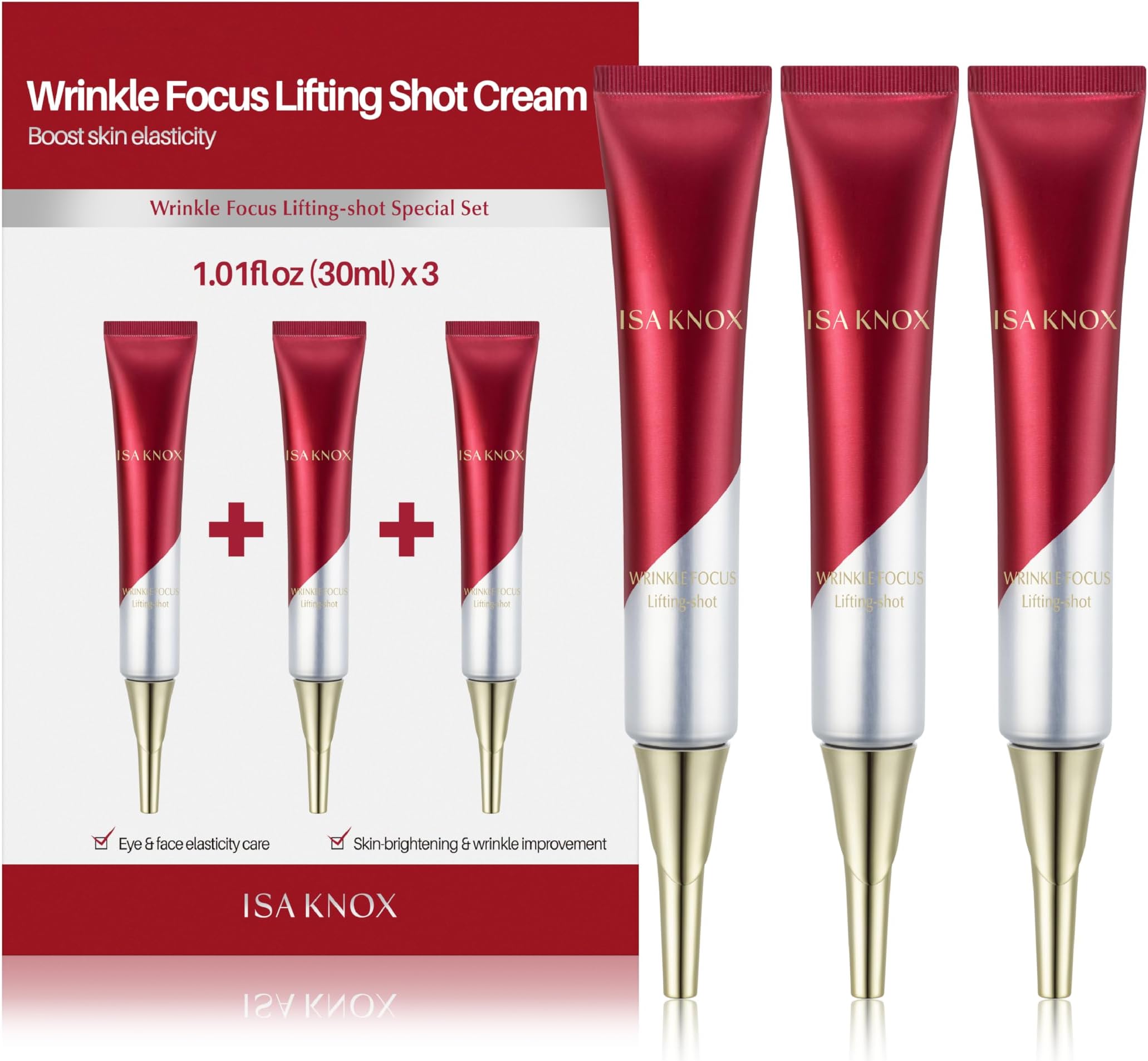 Isa Knox ISA KNOX Firming Anti-Wrinkle Cream 3 Pack Korean Skin Care Strong Moisturising