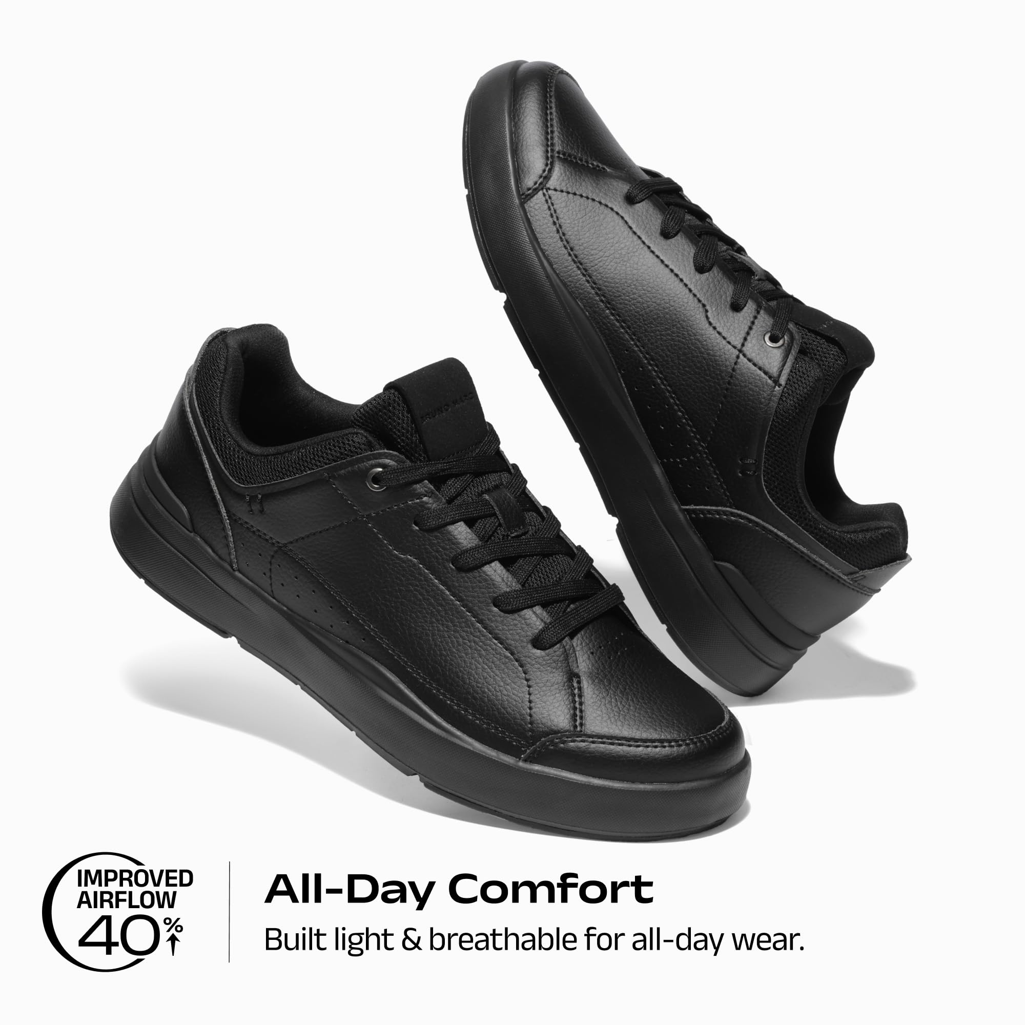 Bruno Marc Tenis de vestir casuales ligeros y antideslizantes para hombre, transpirables, cómodos