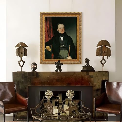 Miniatura 8 de Marco de madera DIY para lienzos de 60,9 x 91,4 cm, marcos de 6,1 cm de ancho con adornos antiguos para impresiones de arte de pintura al óleo